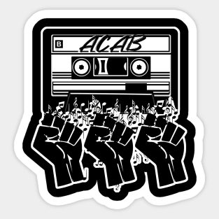 ACAB Cassette Tape Black Lives Matter Fists Sticker